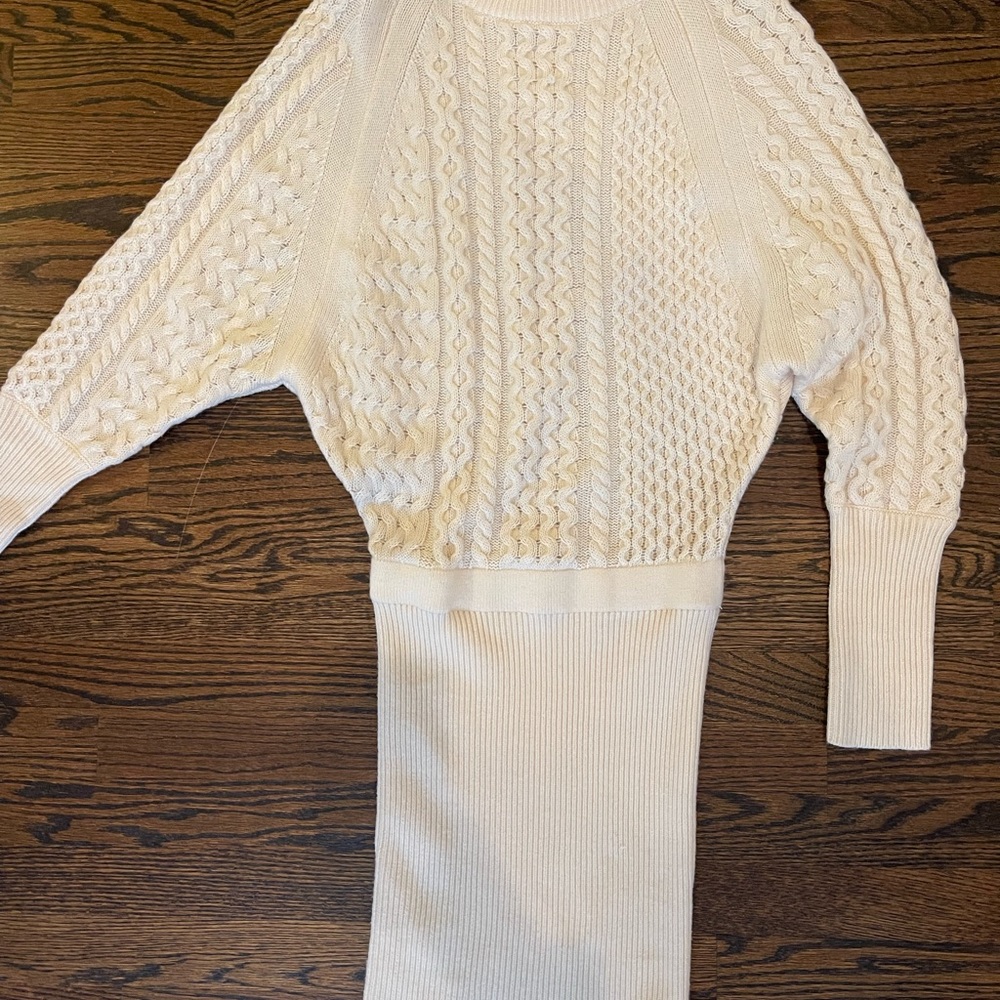 All Saints ivory sweater dress in X-Small